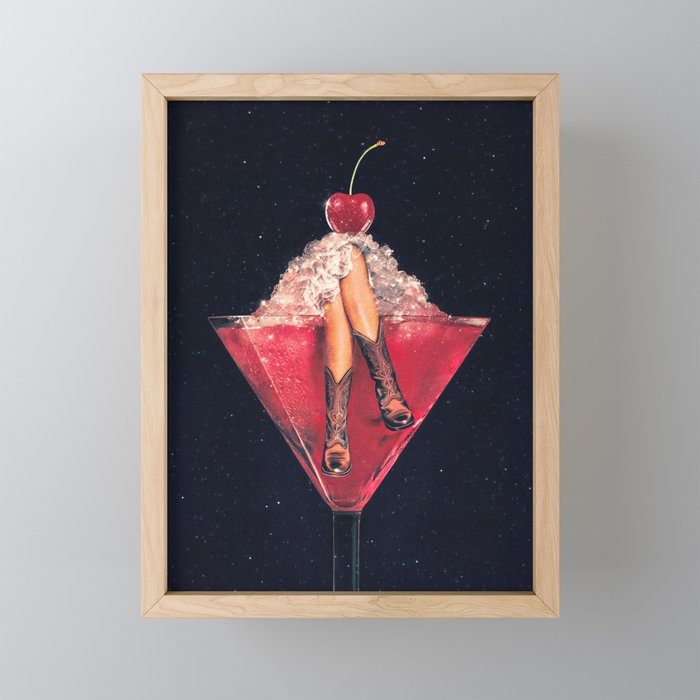 Cherry Cowgirl Margarita Mini Art Print Gallery Image 1