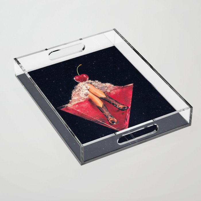 Cherry Cowgirl Margarita Acrylic Tray Gallery Image 1