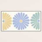 Retro Summer Daisies IV Desk Mat Gallery Image 3