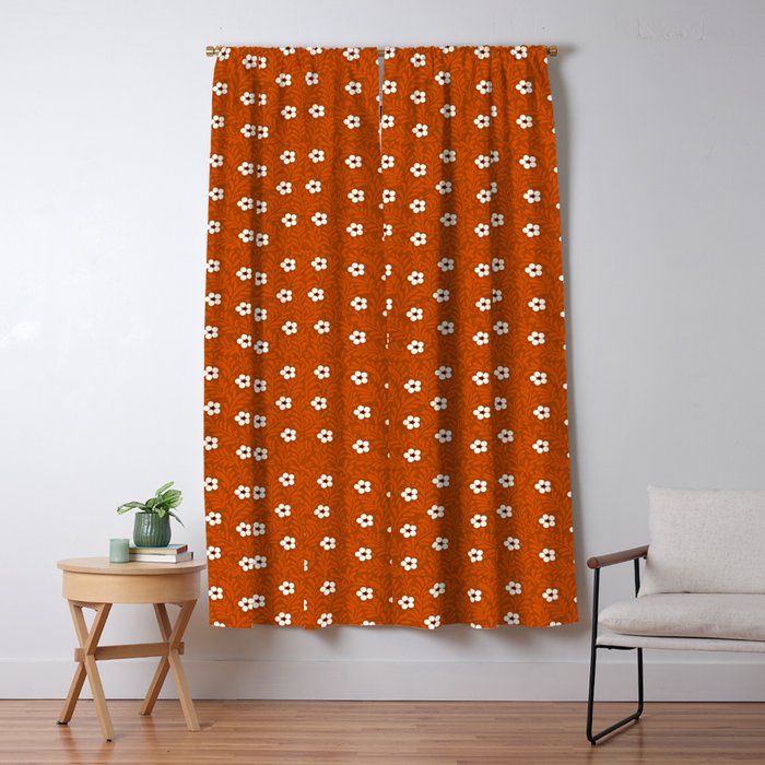 Mexican Olla Clay Orange Pottery  Mexican Modern Design Window Curtain Gallery Image 5