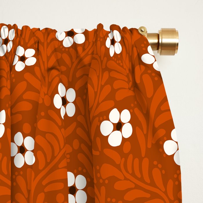 Mexican Olla Clay Orange Pottery  Mexican Modern Design Window Curtain Gallery Image 2