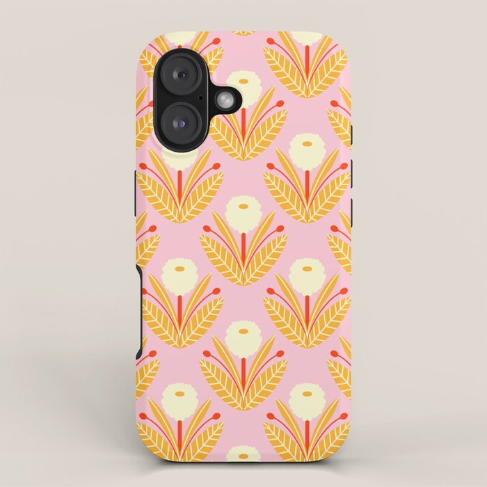 Happy White Dahlias - Pattern iPhone Case Gallery Image 1