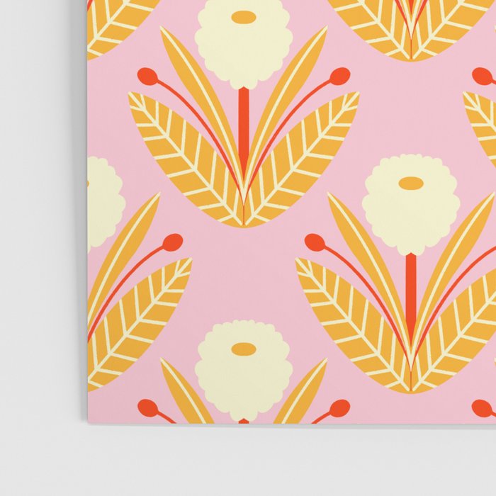 Happy White Dahlias - Pattern Poster Gallery Image 3