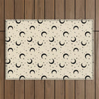 Goodnight Sky - black and cream  Outdoor Rug Gallery Image 1