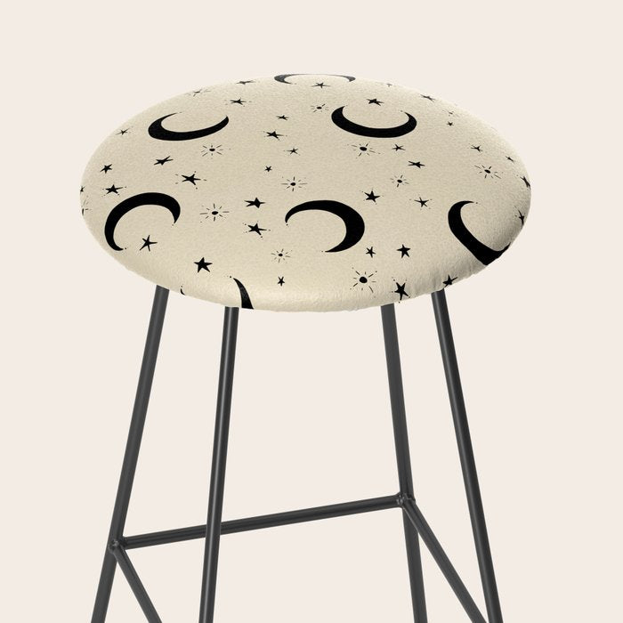 Goodnight Sky - black and cream  Stool Gallery Image 2