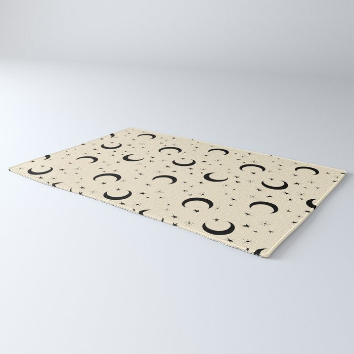 Goodnight Sky - black and cream  Rug Gallery Image 3