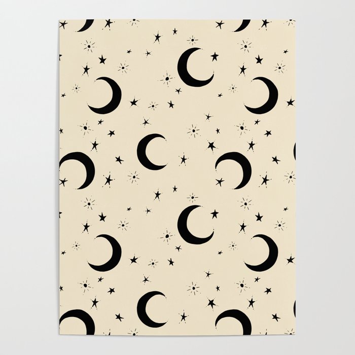 Goodnight Sky - black and cream  Poster Gallery Image 4