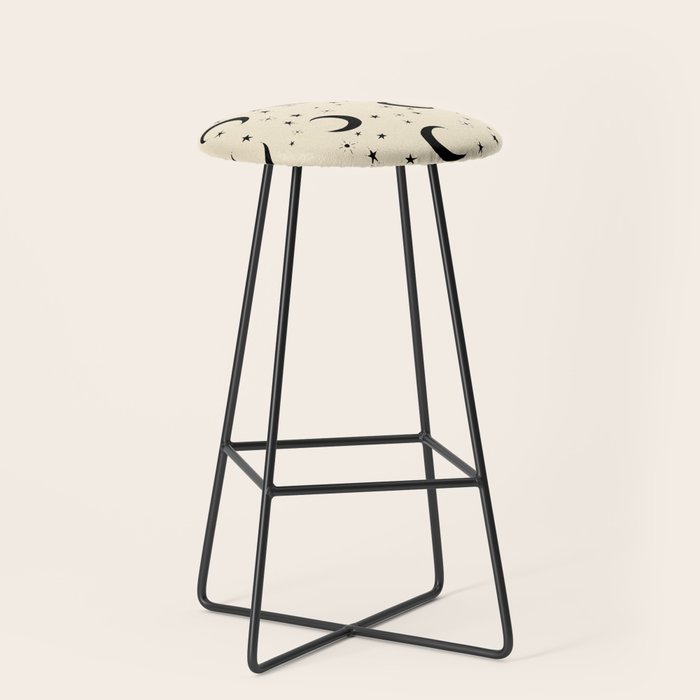 Goodnight Sky - black and cream  Stool Gallery Image 1