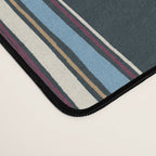Navy Folk Floral Stripe Desk Mat Gallery Image 4