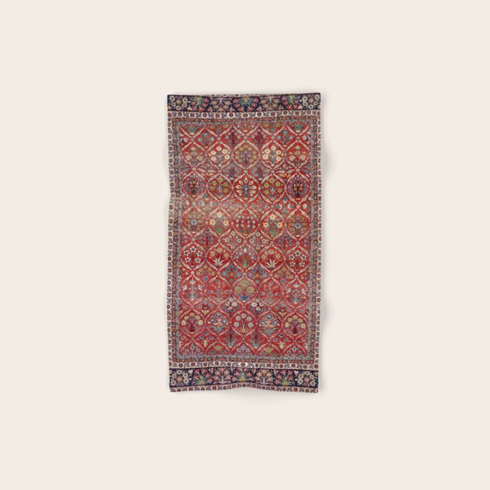 Tabriz Azerbaijan Northwest Persian Carpet Print Bath Towel Gallery Image 1