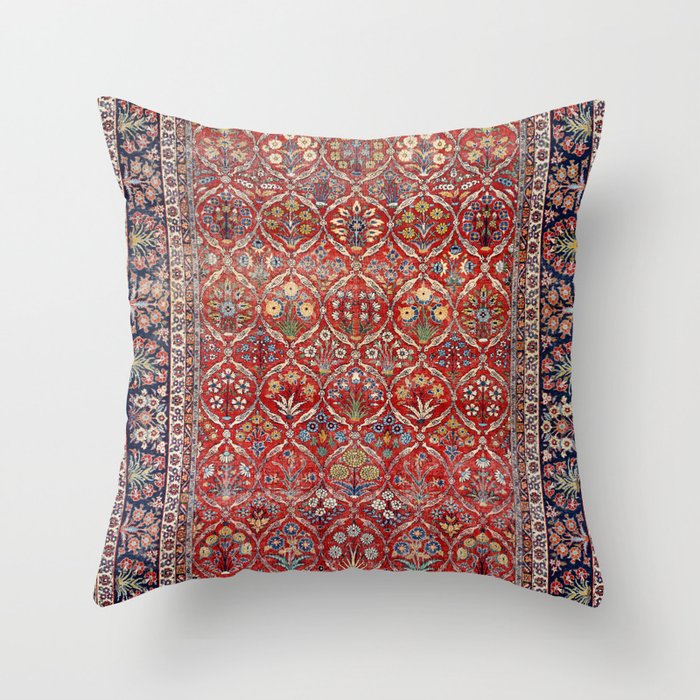 Tabriz Azerbaijan Northwest Persian Carpet Print Throw Pillow Gallery Image 1