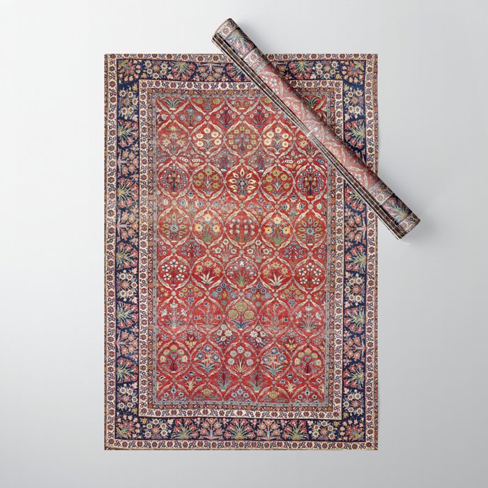 Tabriz Azerbaijan Northwest Persian Carpet Print Wrapping Paper Gallery Image 1