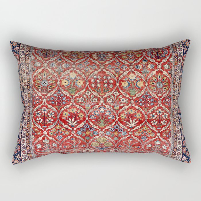Tabriz Azerbaijan Northwest Persian Carpet Print Rectangular Pillow Gallery Image 2