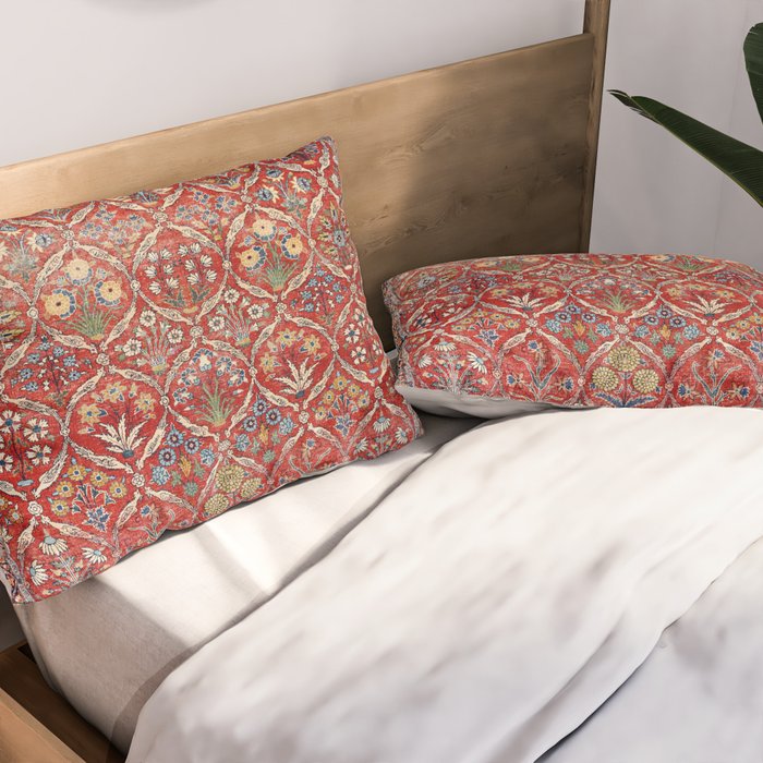 Tabriz Azerbaijan Northwest Persian Carpet Print Pillow Sham Gallery Image 2