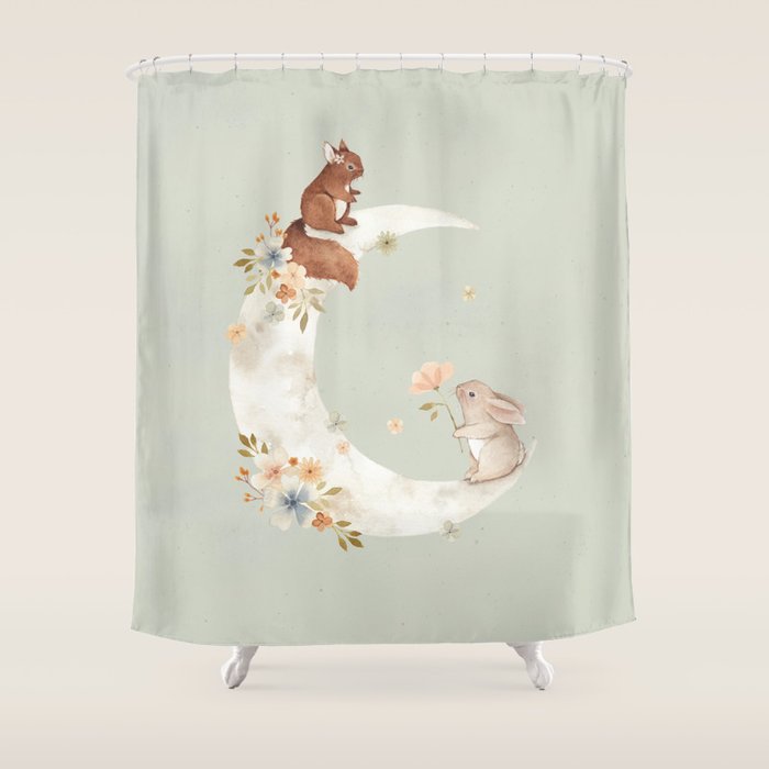 I love you to the moon and back Shower Curtain Gallery Image 1