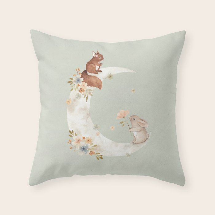 I love you to the moon and back Throw Pillow Gallery Image 6