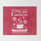 Tasty Hot Chocolate Red Throw Blanket Gallery Image 2