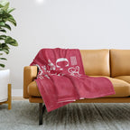 Tasty Hot Chocolate Red Throw Blanket Gallery Image 1
