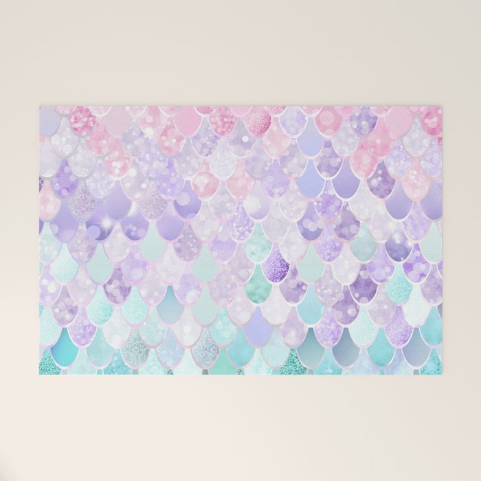 Mermaid Pastel Aesthetics Welcome Mat Gallery Image 1
