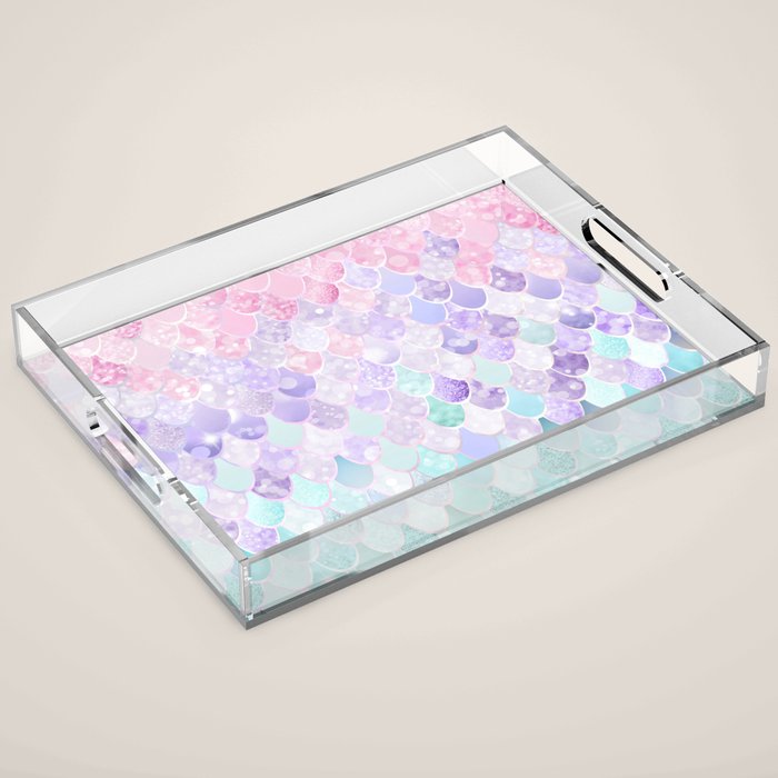 Mermaid Pastel Aesthetics Acrylic Tray Gallery Image 1