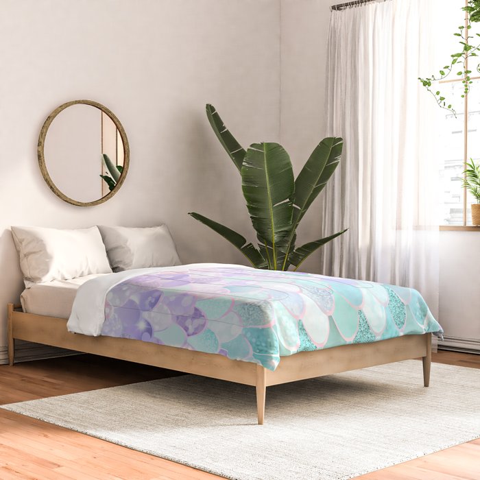 Mermaid Pastel Aesthetics Comforter Gallery Image 2