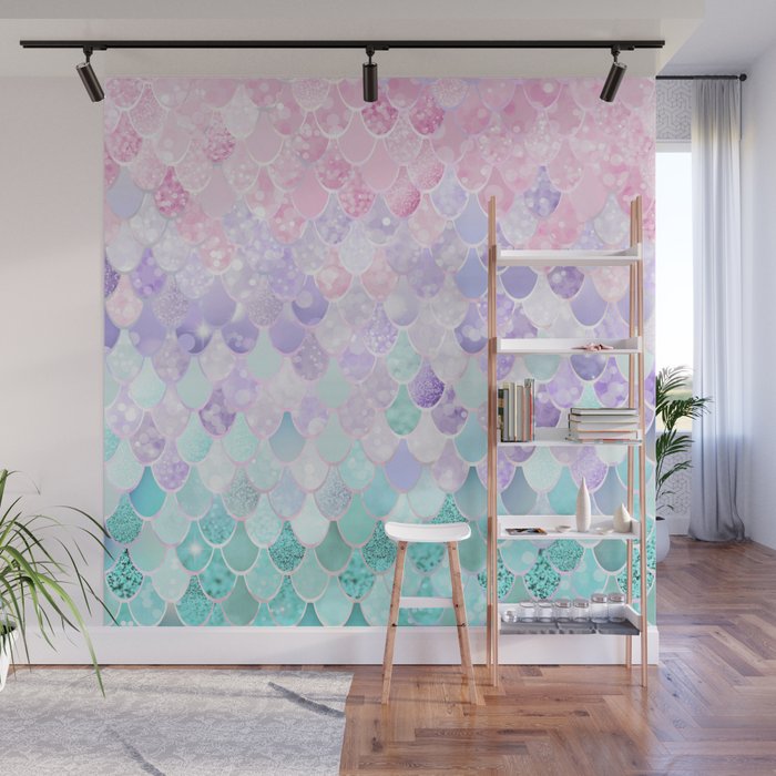 Mermaid Pastel Aesthetics Wall Mural Gallery Image 1