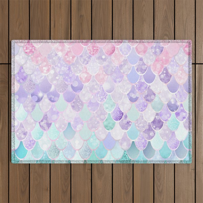 Mermaid Pastel Aesthetics Outdoor Rug Gallery Image 1