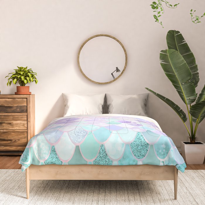 Mermaid Pastel Aesthetics Comforter Gallery Image 3