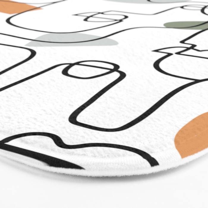 Single Line Faces Bath Mat Gallery Image 3