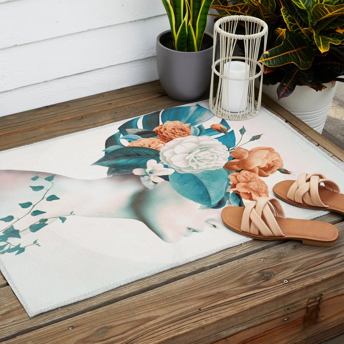 Floral beauty 2a Outdoor Rug Gallery Image 2