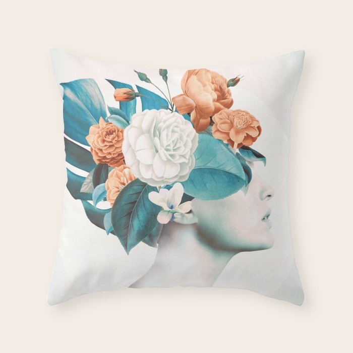 Floral beauty 2a Throw Pillow Gallery Image 1