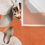 White Orchid Floral Art 3  Wall Tapestry Gallery Image 3