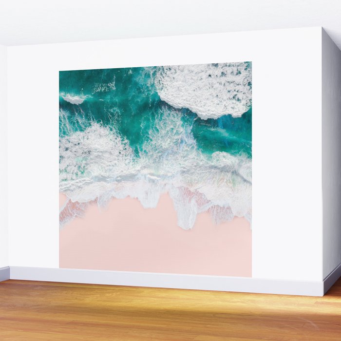 Pink Sand Beach Wall Mural Gallery Image 2