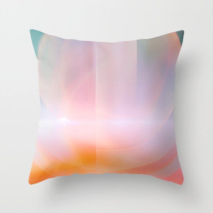 Tinted Futurism - Cosmic Spiritual Lights Throw Pillow Gallery Image 1