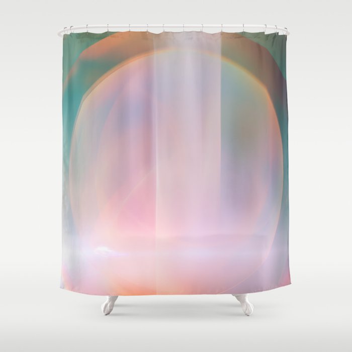 Tinted Futurism - Cosmic Spiritual Lights Shower Curtain Gallery Image 1