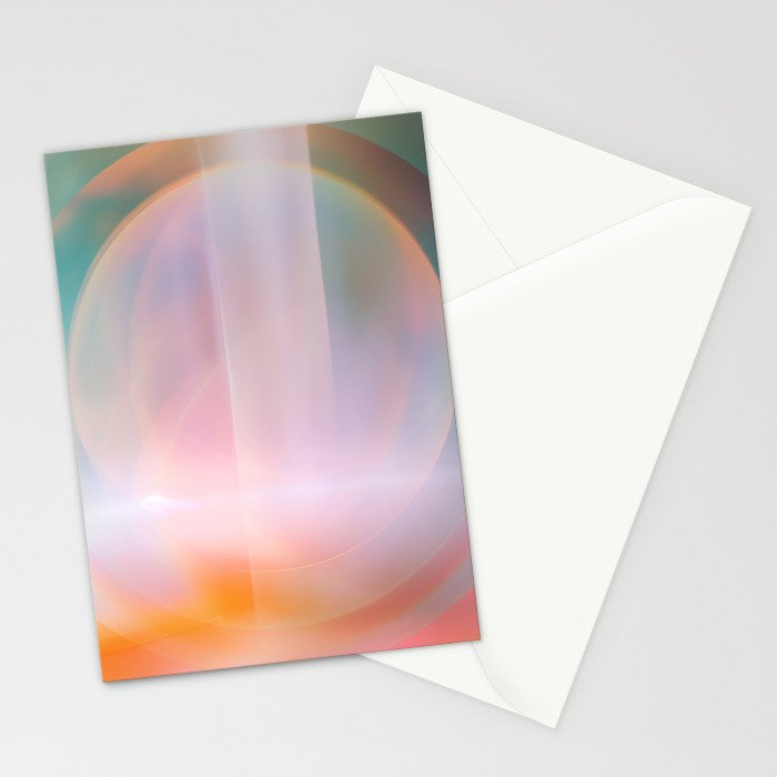 Tinted Futurism - Cosmic Spiritual Lights Stationery Card Gallery Image 2