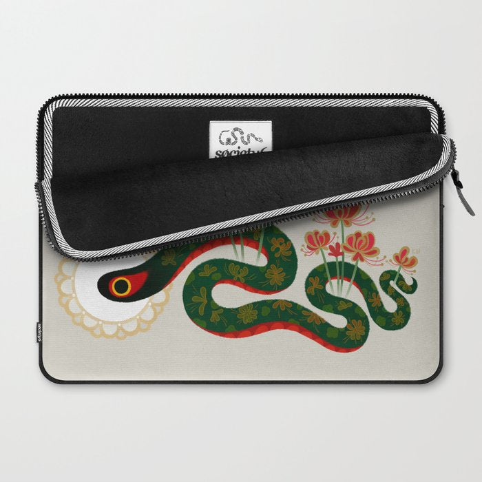 Snake and flowers Laptop Sleeve Gallery Image 2
