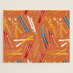 Retro Ski Pattern Illustration Jigsaw Puzzle Gallery Image 1