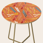 Retro Ski Pattern Illustration Side Table Gallery Image 2
