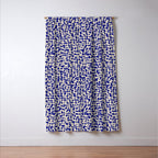 Playful strokes #3 / Beige on Blue Window Curtain Gallery Image 3