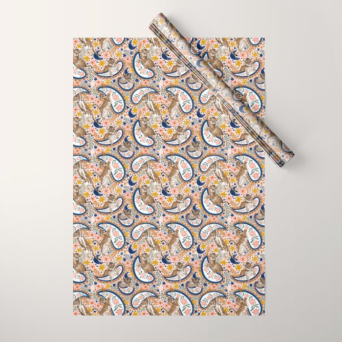  Leopard Cubs and Stars Wrapping Paper Gallery Image 1