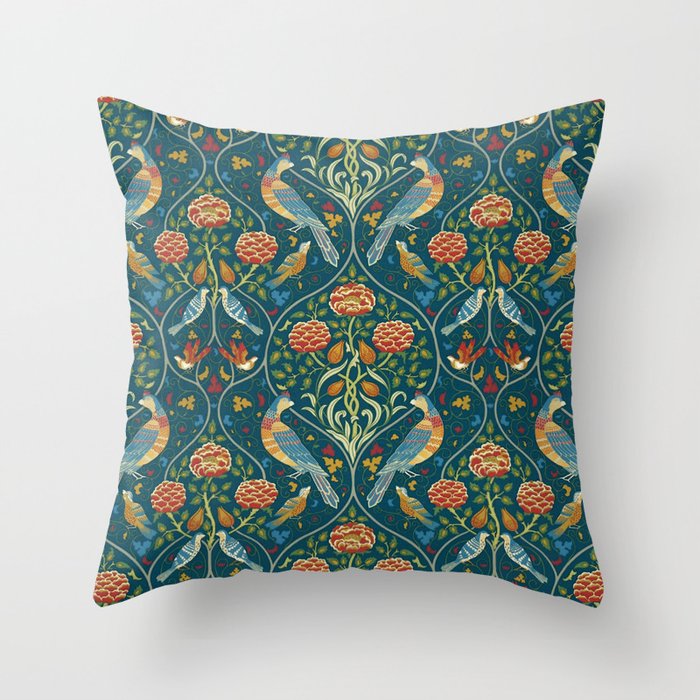 William Morris "Seasons by May" 1. Throw Pillow Gallery Image 1