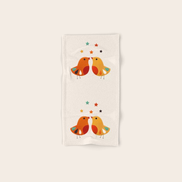 Little Festive Birds Bath Towel Gallery Image 1