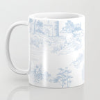 Toile de Jouy Vintage French Soft Baby Blue White Pastoral Pattern Coffee Mug Gallery Image 3