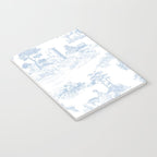 Toile de Jouy Vintage French Soft Baby Blue White Pastoral Pattern Notebook Gallery Image 3