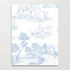 Toile de Jouy Vintage French Soft Baby Blue White Pastoral Pattern Notebook Gallery Image 4