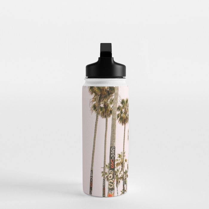 Palm Trees on Venice Beach - Los Angeles California Travel Photography Water Bottle Gallery Image 3