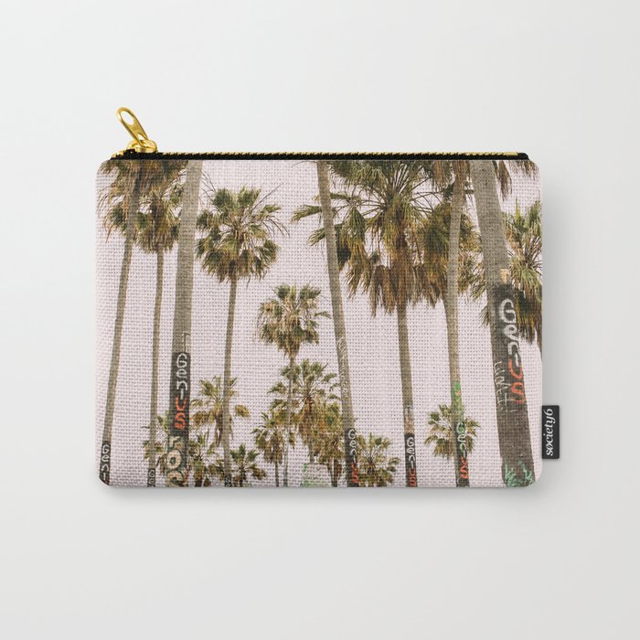 Palm Trees on Venice Beach - Los Angeles California Travel Photography Carry All Pouch Gallery Image 1