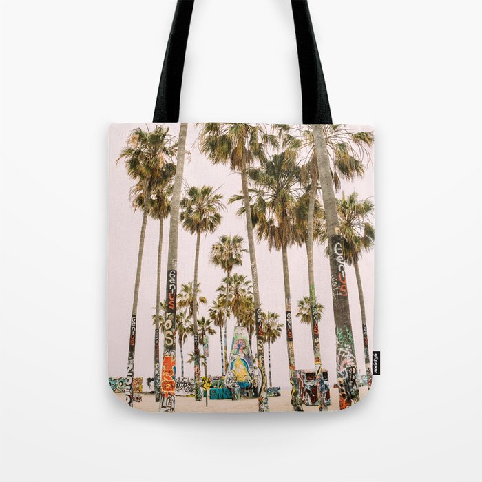 Palm Trees on Venice Beach - Los Angeles California Travel Photography Tote Bag Gallery Image 1