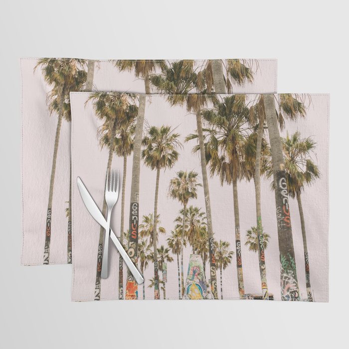 Palm Trees on Venice Beach - Los Angeles California Travel Photography Placemat Gallery Image 1